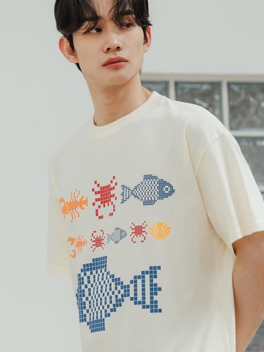 Dot Sea Life Oversized T-shirt - alvinclo - Modalova