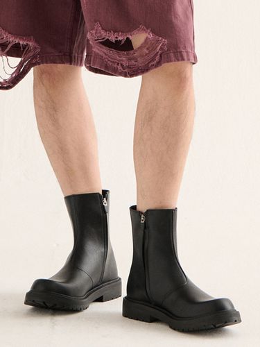 Matt Modern Commando Rain Zipper Chelsea Boots - Analogmood - Modalova