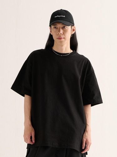 Heavy Over Slit T-shirt_Black - Analogmood - Modalova