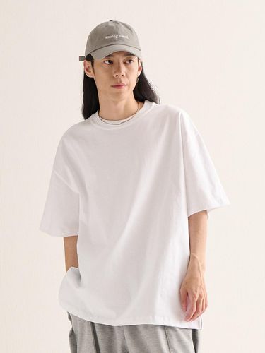 Heavy Over Slit T-shirt_White - Analogmood - Modalova