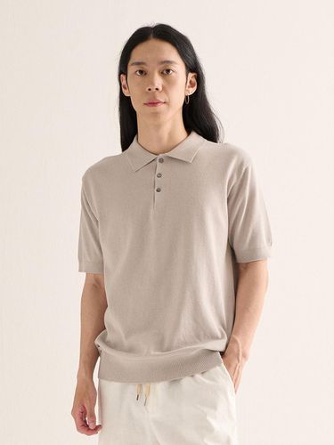 Linen Cooling Polo Shirt_Gray - Analogmood - Modalova