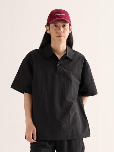 Standard Nylon Half Collar Anorak_Black - Analogmood - Modalova