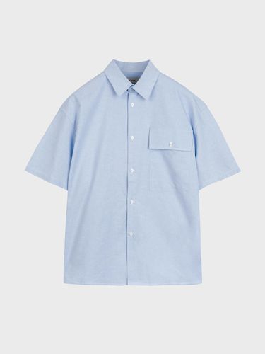 Flap Pocket Oxford Half Sleeve Shirt_Blue - LIEU HOMME - Modalova