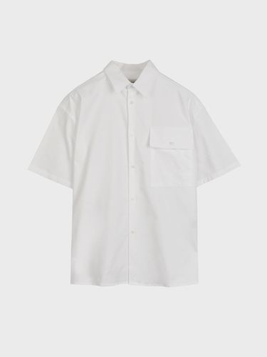 Flap Pocket Oxford Half Sleeve Shirt_White - LIEU HOMME - Modalova