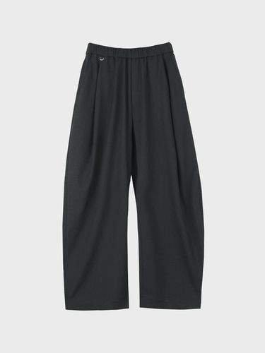 Wide Balloon Curved Pants_Charcoal - LIEU HOMME - Modalova