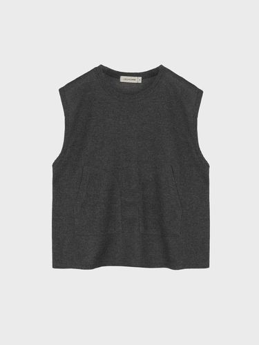 Pocket Vest_Charcoal - LIEU HOMME - Modalova