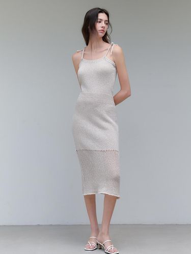 Linen Blend Transform Sleeveless Knit Dress - ourcomos - Modalova