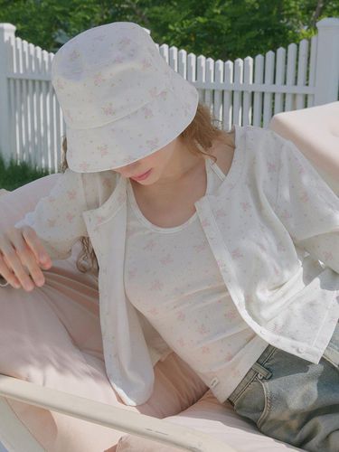 Floral Bucket Hat _ Light Pink - margarin fingers - Modalova