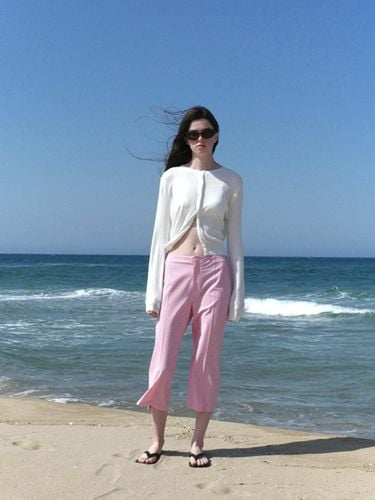 Retro Gingham Check Capri Pants_Pink - PONYTAIL - Modalova