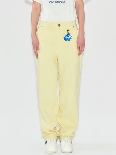 Fluffy Cotton Pants - Light Yellow - DAISY SYNDROME - Modalova