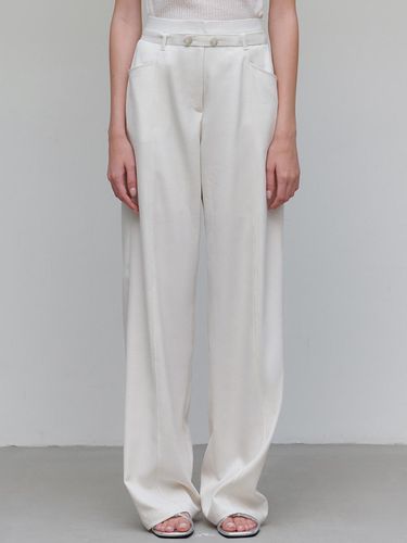 Low Belted Cutting Line Pants - ourcomos - Modalova