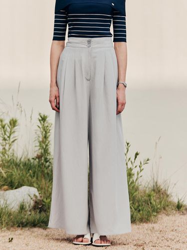 Linen Wide Pants - ZEROSTREET - Modalova