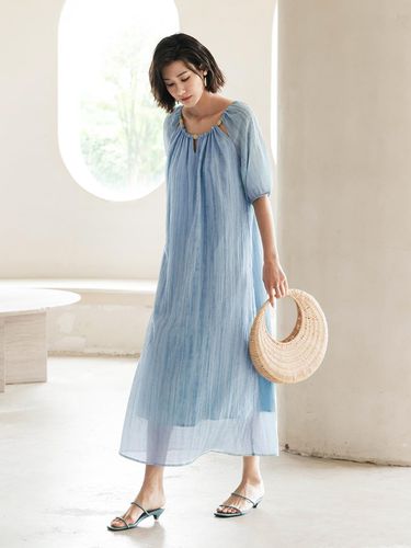 Summer Puff Sleeve Dress - LANGSON - Modalova