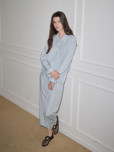 Light Long Shirt Pajamas - Blue - Melanie Joy - Modalova