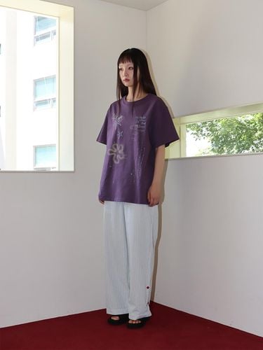 Seersucker Button Pants _ Stripe - ONSKA - Modalova