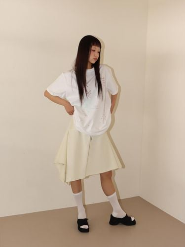 Square Yoke Skirt _ Light Yellow - ONSKA - Modalova