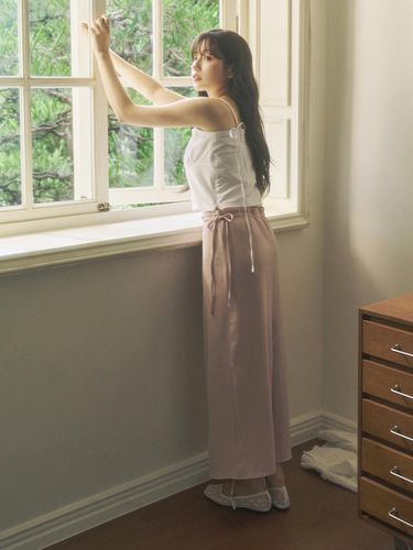 Slit Long Skirt - Pink - AWIT - Modalova