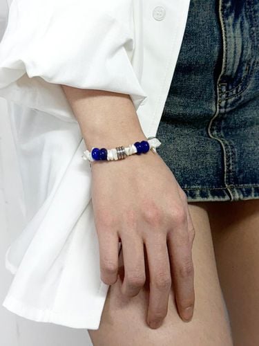 Santorini Lapis & Pearl Bracelet - S SY - Modalova