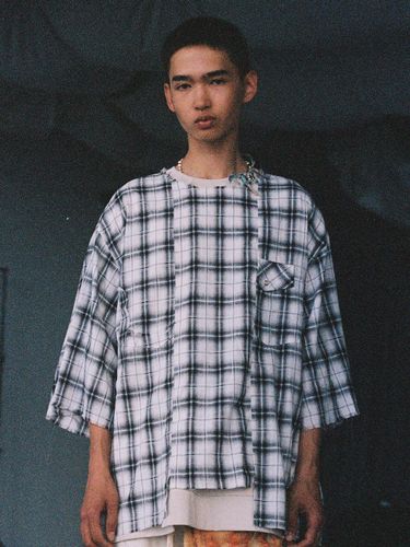 Divide Unsteady Check Pullover_White Check - Cord. - Modalova