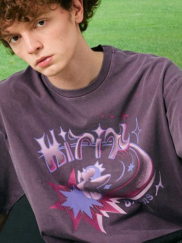 Hirit Star Pigment T-shirt_Ash Purple - GAKKAI UNIONS - Modalova