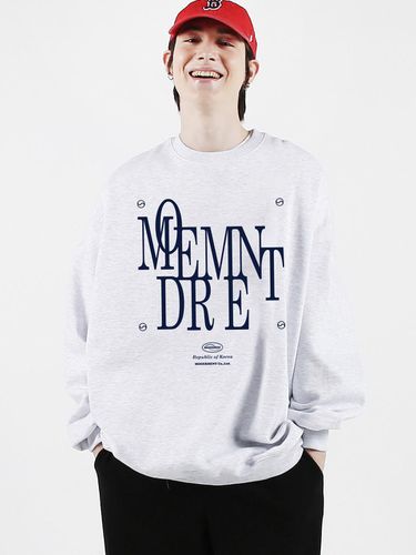 Oversized Frame Sweatshirt_Melange White - Moderment - Modalova