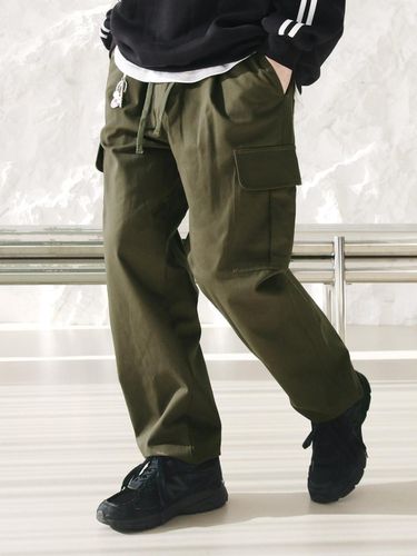 Semi-wide String Cargo Pants_Khaki - Moderment - Modalova