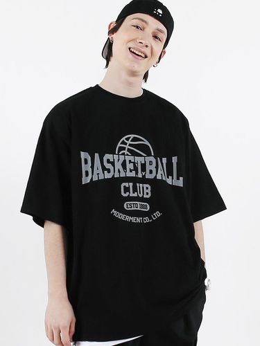 Basketball Oversized T-shirt_Black - Moderment - Modalova