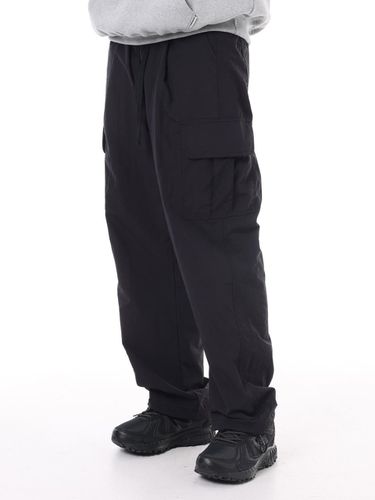 Nylon Semi-wide String Cargo Pants_Black - Moderment - Modalova