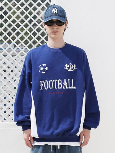 Football Oversized Sweatshirt_Blue - Moderment - Modalova