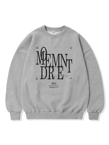 Oversized Frame Sweatshirt_Melange Gray - Moderment - Modalova