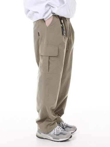 Nylon Semi-wide String Cargo Pants_Beige - Moderment - Modalova