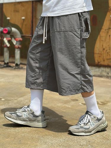 Nylon Carpenter Bermuda Pants_Grey - CLACO - Modalova