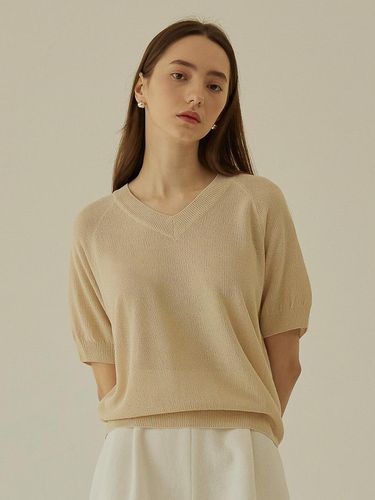 Waffle V Knit Top (3 Color) - MangoManyPlease - Modalova