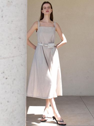 Raw Linen Dress_Natural - Amour moier - Modalova