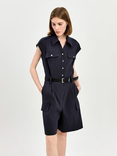 Open Collar Out Pocket Jumpsuit - E.B.M (Edition by Michaa) - Modalova