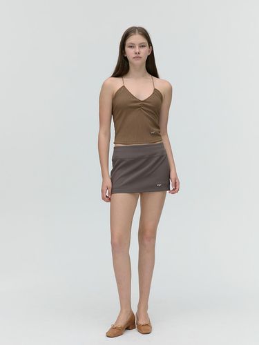 Open Back Sleeveless Top - Brown - SOFT SEOUL - Modalova