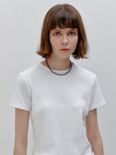 Point Neck T-shirt_White - cottagehouse - Modalova