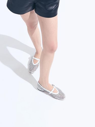 Orion Embellished Flats_Pure White - CHAUSSURE LAPIN - Modalova