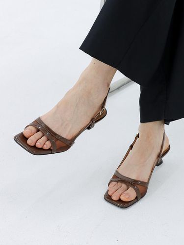 Mesh Sandal Heels_Brown - MOL:pin - Modalova