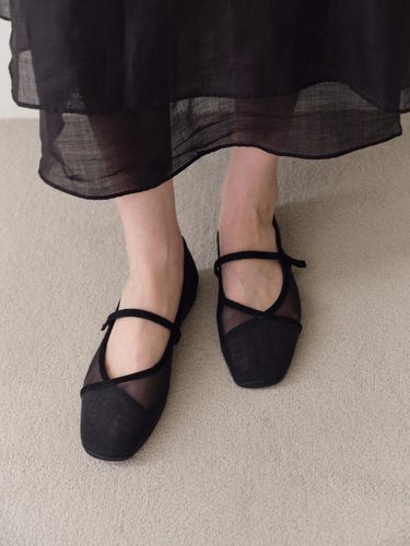 Rowie Mary Jane Shoes_Mesh Black - ROH SEOUL - Modalova