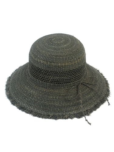 Natural Ribbon Raffia Hat_Gray - Universal chemistry - Modalova