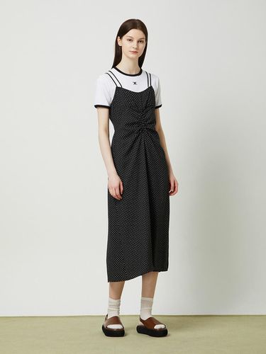 Dot Print Sleeveless Dress - Black - CC collect - Modalova