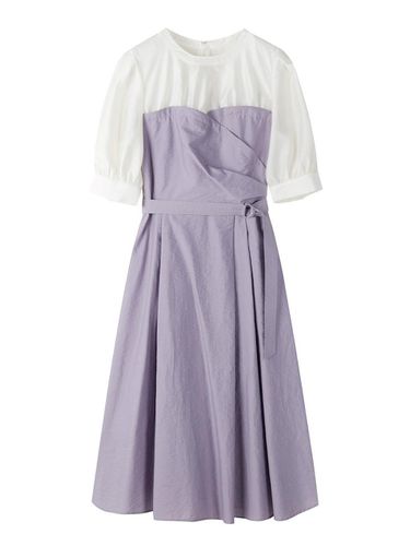 Textured Block Layered Dress - Light Violet - CC collect - Modalova