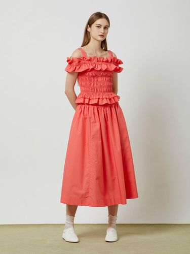 Smocked Flared Skirt - Pink - CC collect - Modalova