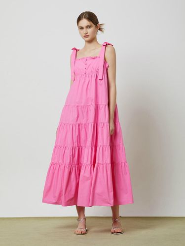 Shirred Sleeveless Flare Dress - Pink - CC collect - Modalova