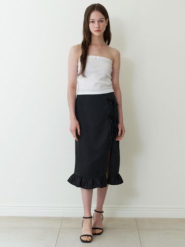 Satin Layered Ribbon Skirt_Black - KINDABABY - Modalova