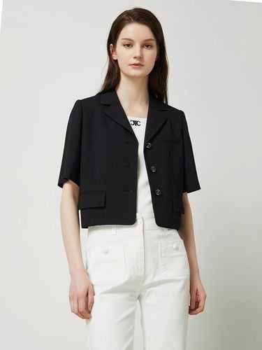 Half Sleeve 3-Button Single Jacket - Black - CC collect - Modalova