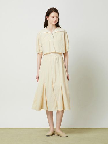 Knit Block Layered Dress - Beige - CC collect - Modalova