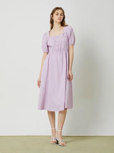 Square Neck Shirred Dress - Light Violet - CC collect - Modalova