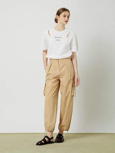 Drawstring Cargo Pants - Beige - CC collect - Modalova